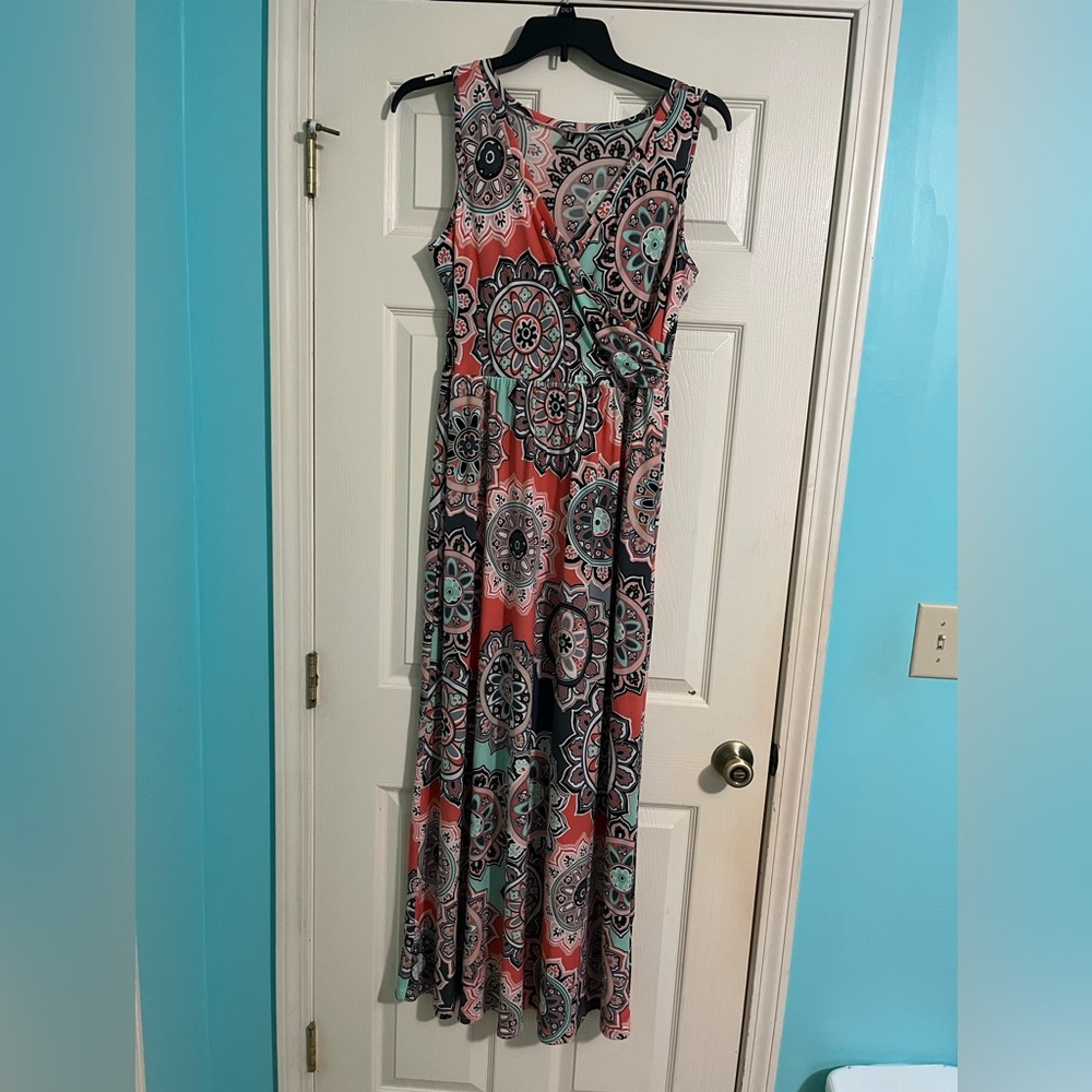 Vibrant Patterned Maxi Dress